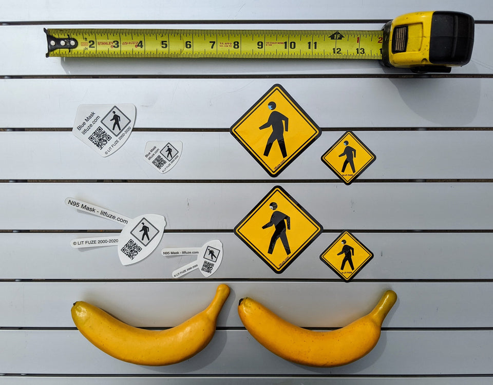 Sticker 8-Pack #litfuze N96 STICKERS & BLUE MSK STICKERS | MSKED PED XING STICKERS | Scrubs Tribute & Msk Collections | © LIT FUZE 2020