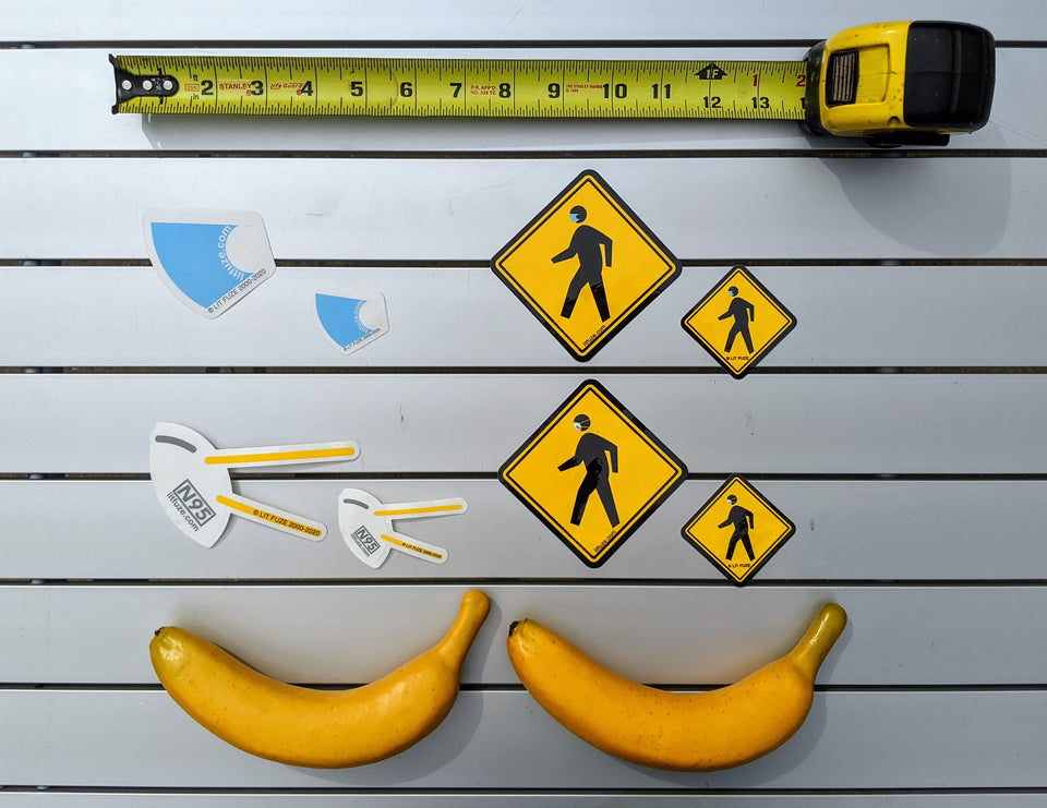 Sticker 8-Pack #litfuze N96 STICKERS & BLUE MSK STICKERS | MSKED PED XING STICKERS | Scrubs Tribute & Msk Collections | © LIT FUZE 2020