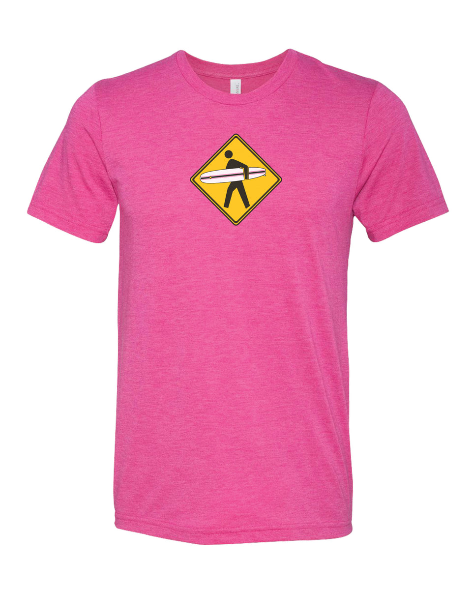 T-Shirt #litfuze LONGBOARD SURFER PED XING TEE SHIRT | 20th Anniversary Vintage Collection | © LIT FUZE 2000-2020