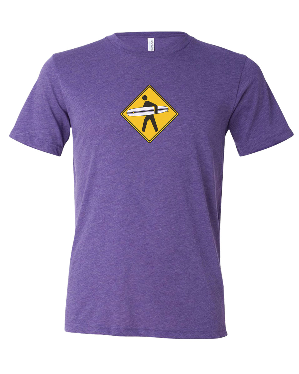 T-Shirt #litfuze LONGBOARD SURFER PED XING TEE SHIRT | 20th Anniversary Vintage Collection | © LIT FUZE 2000-2020