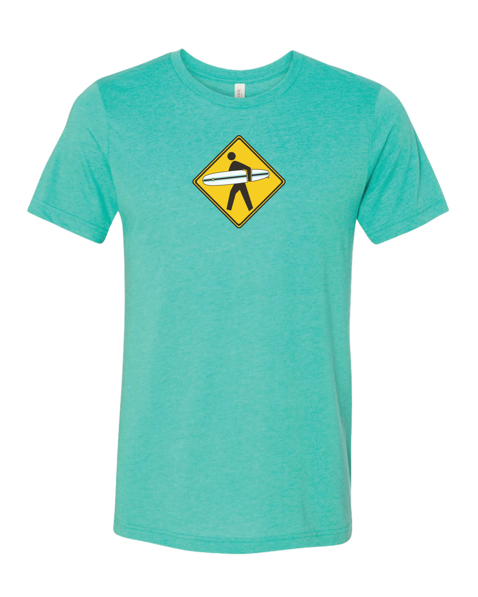 T-Shirt #litfuze LONGBOARD SURFER PED XING TEE SHIRT | 20th Anniversary Vintage Collection | © LIT FUZE 2000-2020