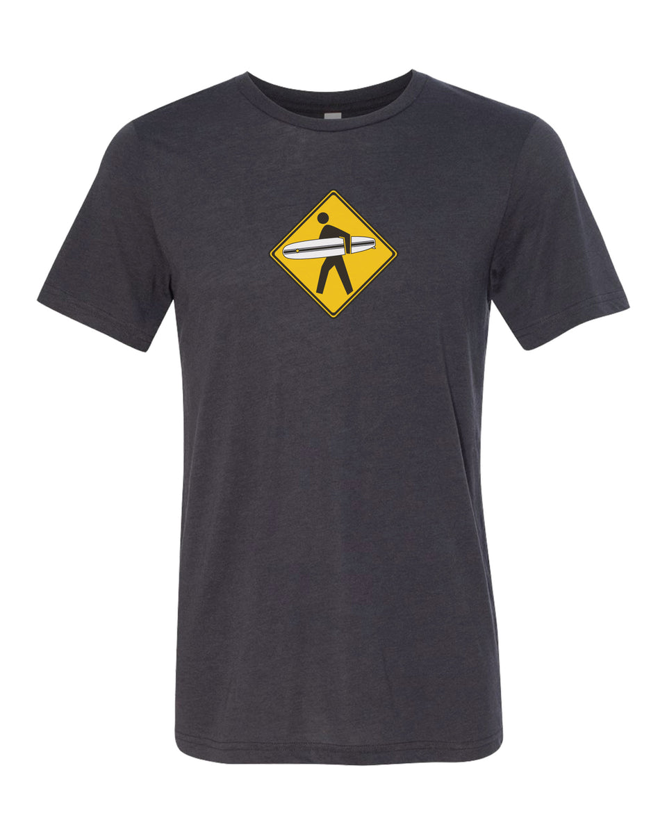 T-Shirt #litfuze LONGBOARD SURFER PED XING TEE SHIRT | 20th Anniversary Vintage Collection | © LIT FUZE 2000-2020