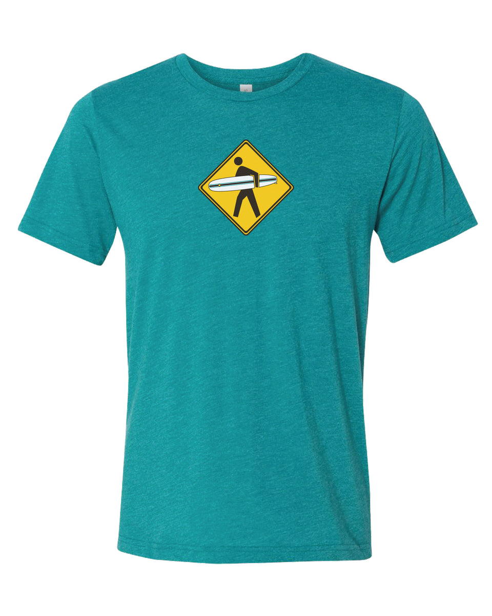 T-Shirt #litfuze LONGBOARD SURFER PED XING TEE SHIRT | 20th Anniversary Vintage Collection | © LIT FUZE 2000-2020