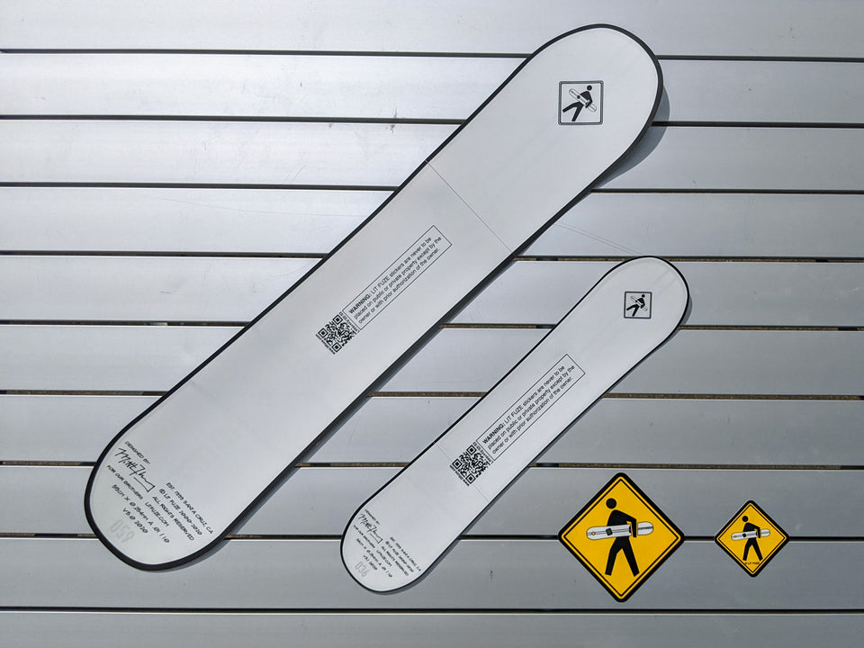 Sticker 4-Pack #litfuze SNOWBOARD STICKERS & SNOWBOARDER PED XING STIC –  LIT FUZE