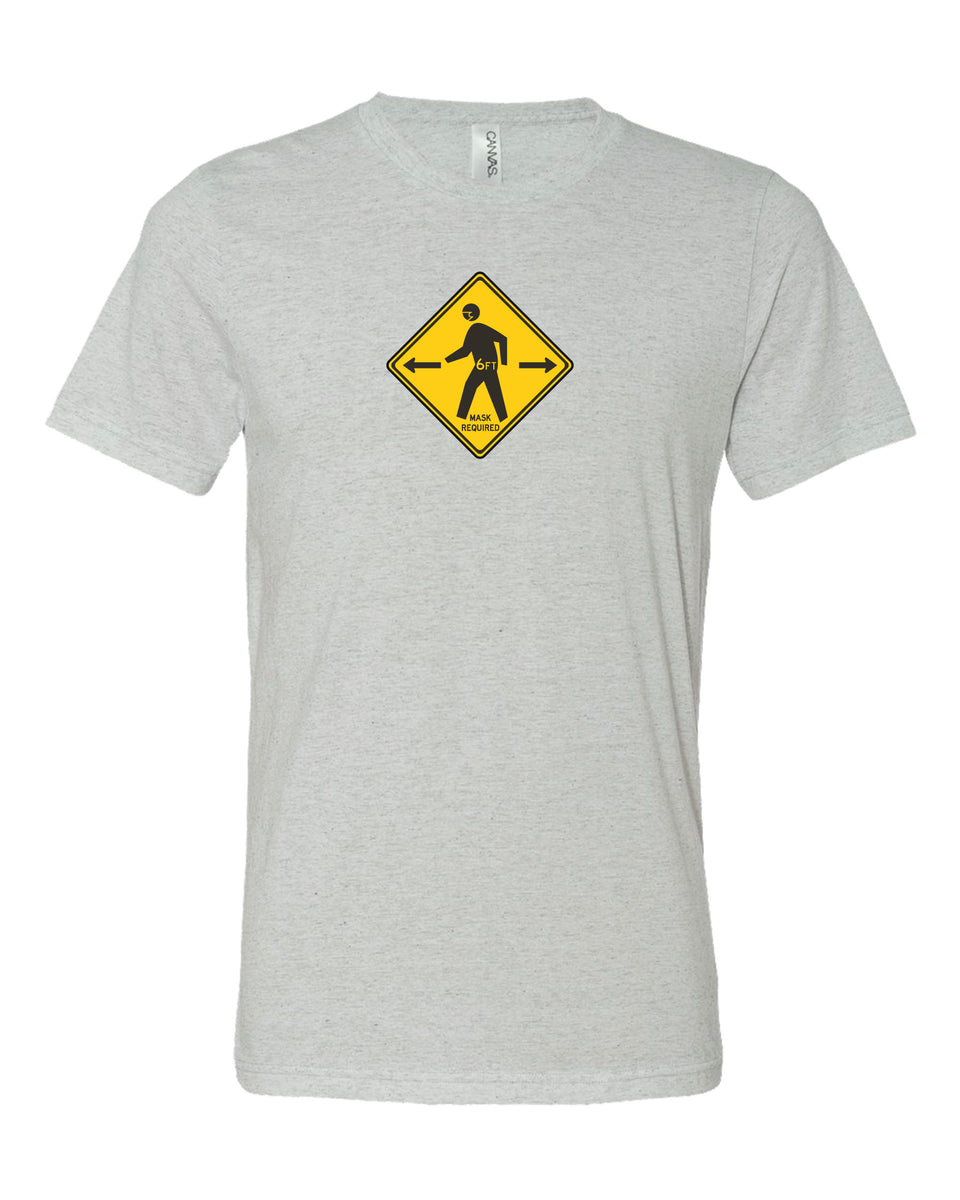 T-Shirt #litfuze Funny 6FT MASK REQUIRED PED XING TEE SHIRT | Msk Collection | © LIT FUZE 2020